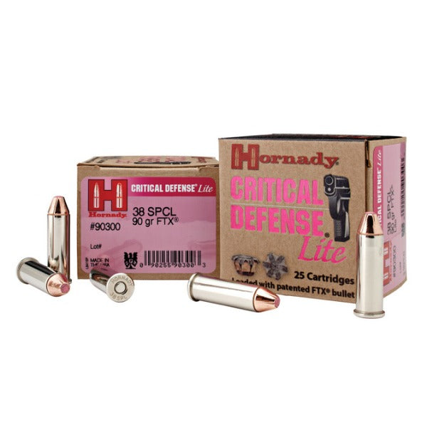 Hornady Critical Defense 38 Special Ammunition 90 Grain Polymer Tip Box of 25