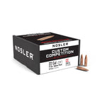 Nosler Custom Competition 22 Caliber (.224 Diameter) Bullets 77 grain Boat Tail Hollow Point with Cannelure Box of 250