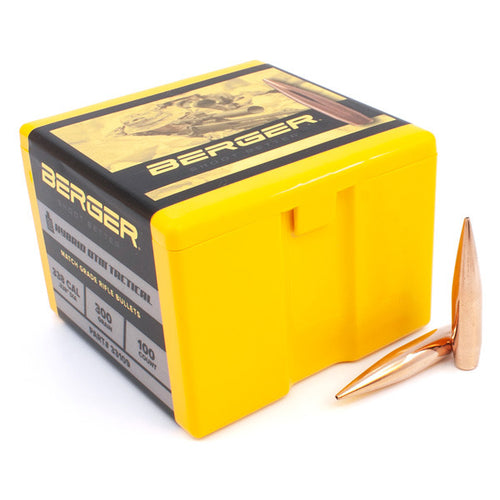 Berger Tactical 338 Caliber (.338 Diameter) Bullets 300 grain Boat Tail Hollow Point Box of 100