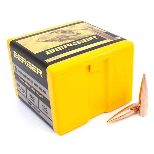 Berger Tactical 338 Caliber (.338 Diameter) Bullets 250 grain Boat Tail Hollow Point Box of 100