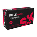 SK Rifle Match 22 Long Rifle Ammunition 40 Grain Lead Round Nose Box of 50