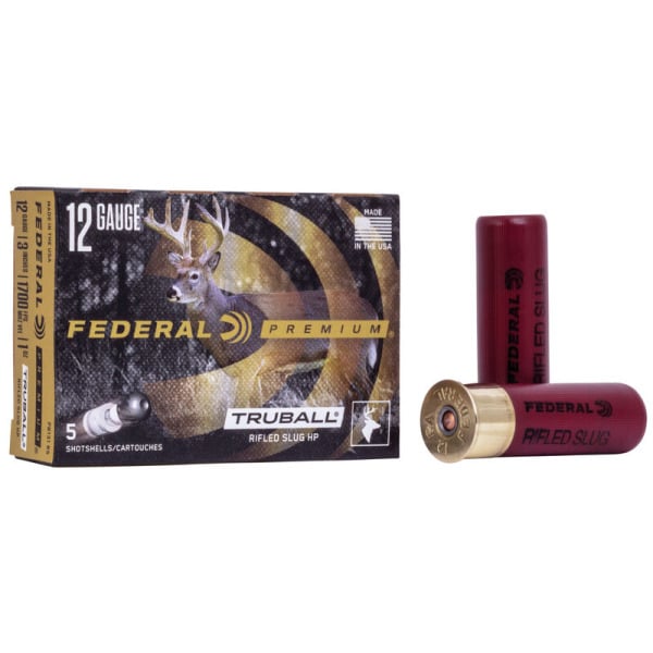 Federal Premium TruBall 12 Gauge Ammunition 3" 1 oz 1700 fps TruBall HP Rifled Slug Box of 5