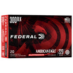 Federal Premium American Eagle Suppressor 300 AAC Blackout (7.62x35mm) Ammunition 220 Grain Open Tip Match Box of 20
