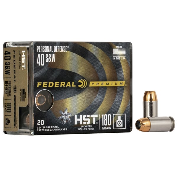 Federal Premium Personal Defense 40 S&W Ammunition 180 Grain Jacketed Hollow Point Box of 20