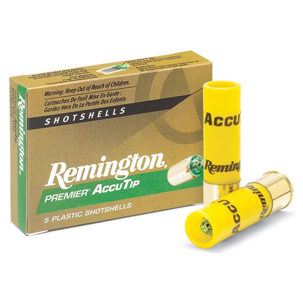 Remington Premier 12 Gauge Ammunition 2-3/4" 385 grain 1850 fps Accutip Polymer Tip Sabot Slug Box of 5