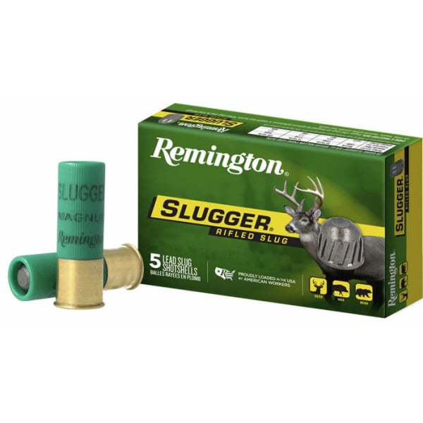 Remington Slugger 12 Gauge Ammunition 2-3/4" 1 oz 1560 fps Rifled Slug Box of 5