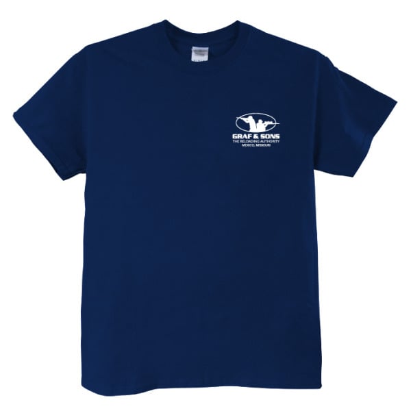 Graf & Sons Men's Logo T-Shirt Navy Blue Cotton Large