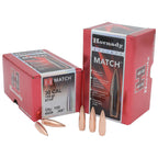 Hornady Match 30 Caliber (.308 Diameter) Bullets 155 grain Boat Tail Hollow Point Each of 100