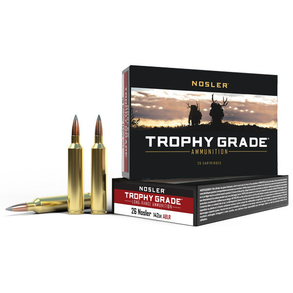Nosler Trophy Grade 26 Nosler Ammunition 142 Grain AccuBond Polymer Tip Box of 20