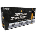 Fiocchi Defense Dynamics 45 ACP Ammunition 200 Grain Jacketed Hollow Point Box of 50