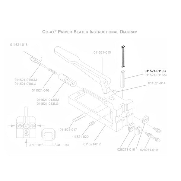 FORSTER CO-AX BENCH PRIME LARGE PRIMER FEED TUBE