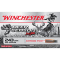 Winchester Deer Season 243 Winchester Ammunition 95 Grain Extreme Point Polymer Tip Box of 20
