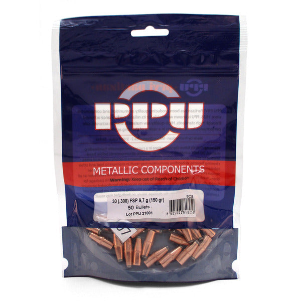 Prvi Partizan 30 Caliber 30-30 Winchester (.308 Diameter) Bullets 150 grain Spire Point Bag of 50