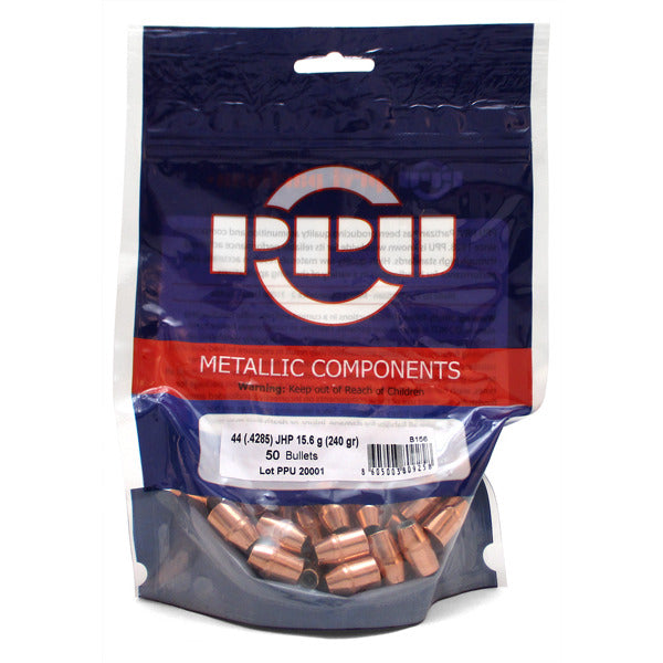 Prvi Partizan .428 Diameter Bullets 240 grain Jacketed Hollow Point Bag of 50