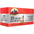 Cascade High Velocity 22 Long Rifle Ammunition 40 Grain Copper Plated Round Nose Box of 50