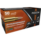 Fiocchi Hyperformance 223 Remington Ammunition 50 Grain Hollow Point Box of 50
