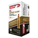 Aguila 5mm Remington Rimfire Magnum Ammunition 30 Grain Semi Jacketed Hollow Point Box of 50