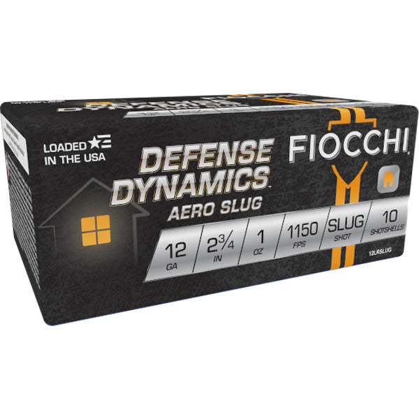 Fiocchi Defense Dynamics 12 Gauge Ammunition 2-3/4" 1 oz 1150 fps Rifled Slug Box of 10