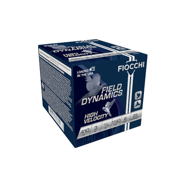 Fiocchi Field Dynamics 410 Bore Ammunition 3" #6 11/16 oz 1140 fps Box of 25