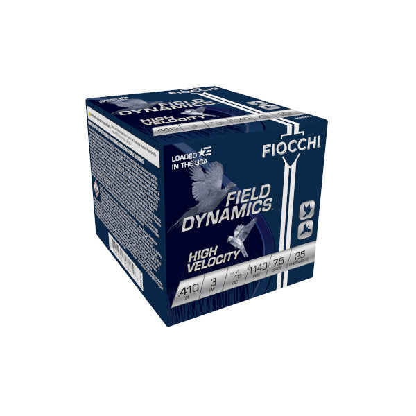 Fiocchi Field Dynamics 410 Bore Ammunition 3" #7.5 11/16 oz 1140 fps Box of 25