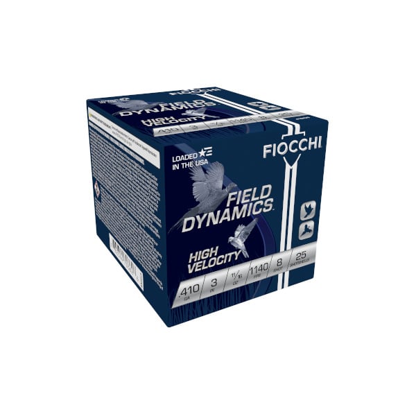 Fiocchi Field Dynamics 410 Bore Ammunition 3" #8.5 11/16 oz 1140 fps Box of 25