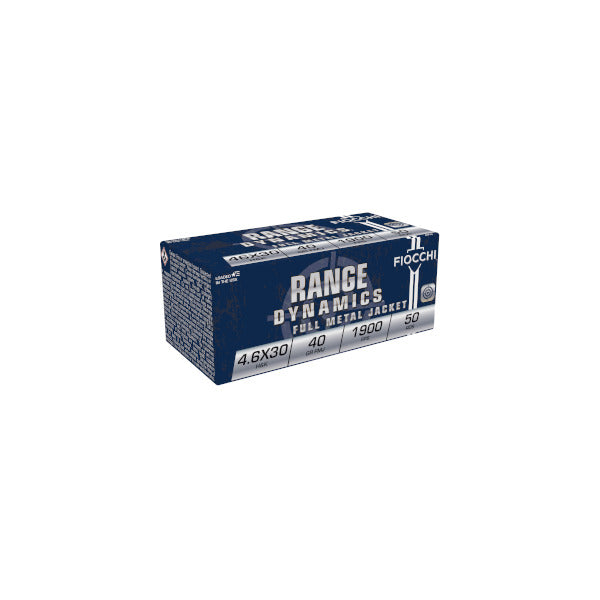 Fiocchi 4.6x30mm HK Ammunition 40 Grain Full Metal Jacket Box of 50