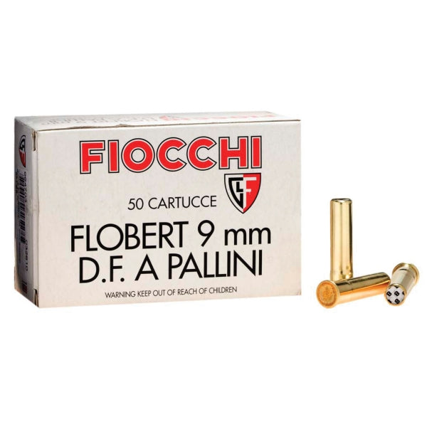 Fiocchi 9mm Flobert Ammunition 1/4oz #9 Shot Box of 50