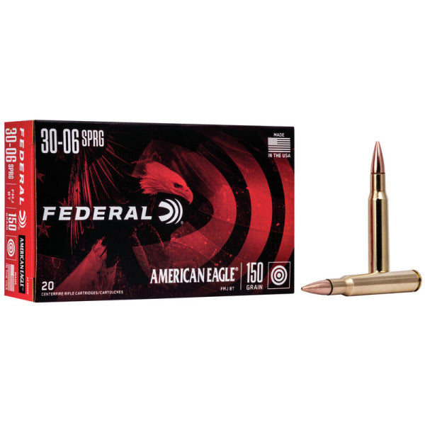 Federal Premium American Eagle 30-06 Springfield Ammunition 150 Grain Full Metal Jacket Box of 20