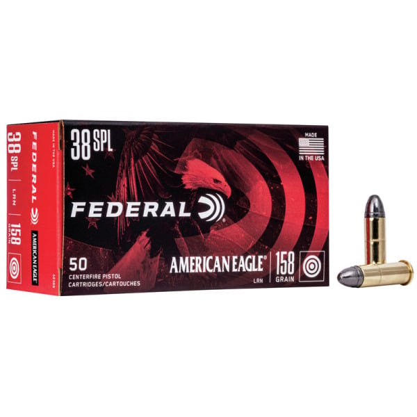 Federal Premium American Eagle 38 Special Ammunition 158 Grain Lead Round Nose Box of 50