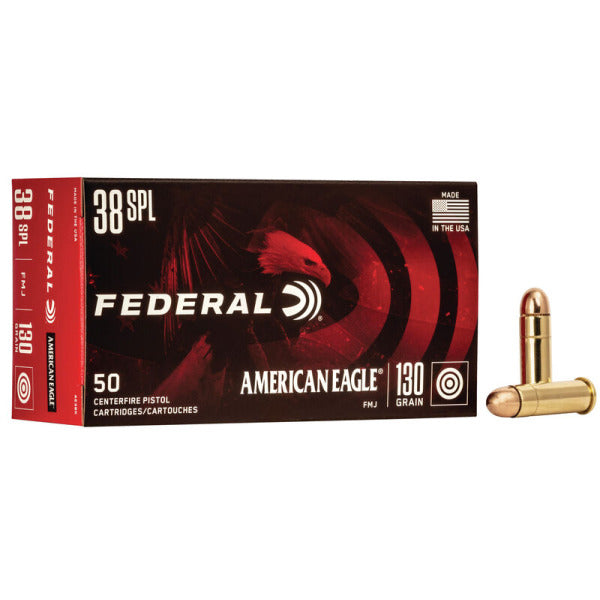 Federal Premium American Eagle 38 Special Ammunition 130 Grain Full Metal Jacket Box of 50