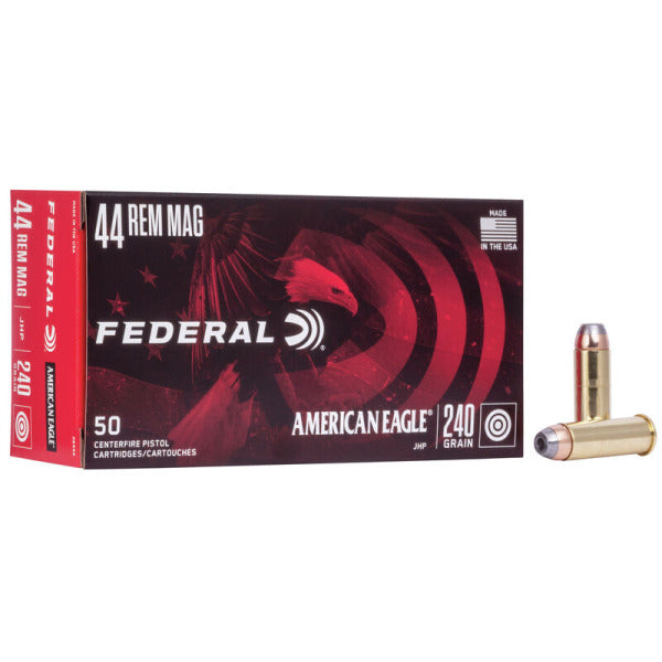 Federal Premium American Eagle 44 Remington Magnum Ammunition 240 Grain Jacketed Hollow Point Box of 50