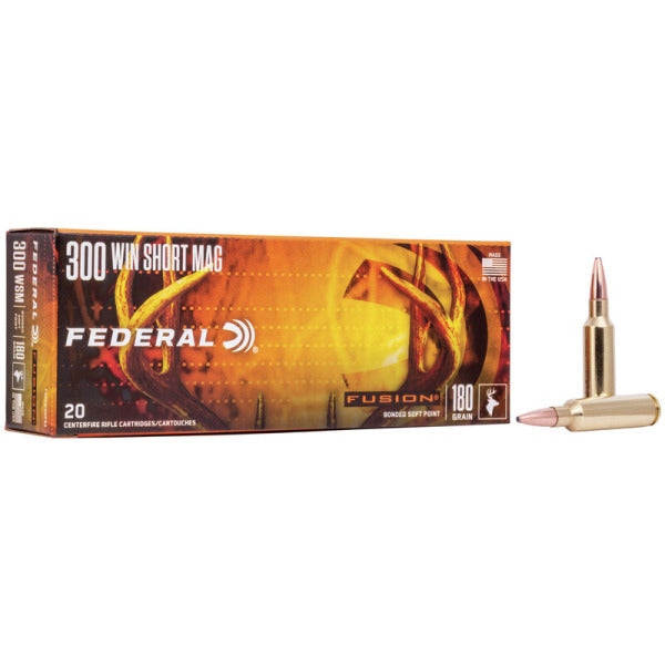 Federal Premium Fusion 300 WSM (Winchester Short Magnum) Ammunition 180 Grain Polymer Tip Box of 20