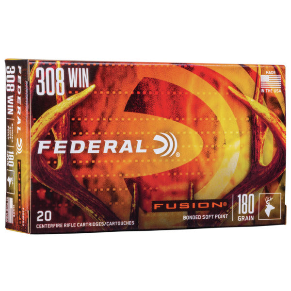 Federal Premium Fusion 308 Winchester Ammunition 180 Grain Polymer Tip Box of 20