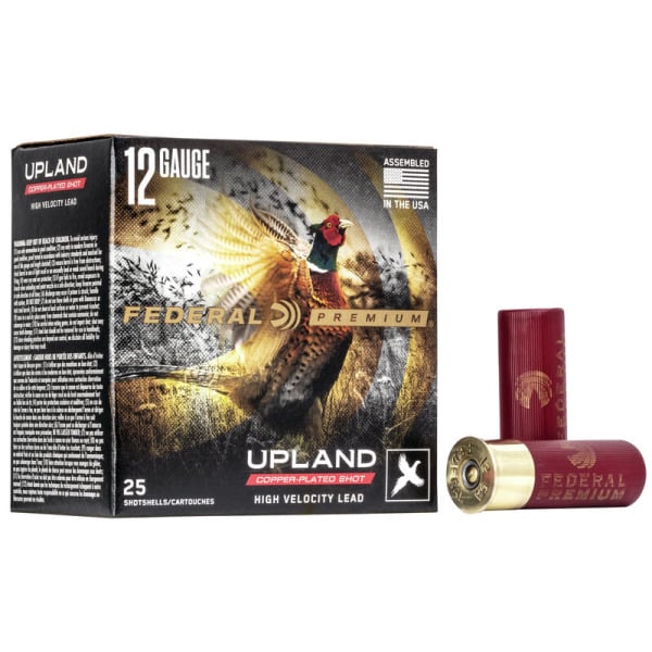 Federal Premium Upland High Velocity 12 Gauge Ammunition 2-3/4" #6 1-1/8 oz 1500 fps Plated Box of 25