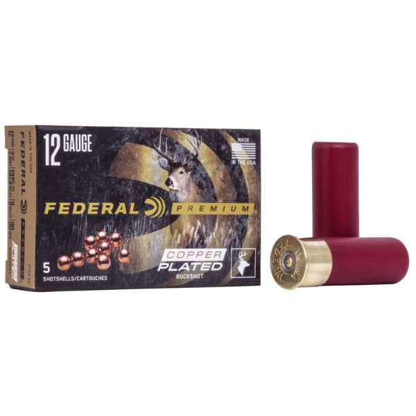 Federal Premium Power-Shok 12 Gauge Ammunition 2-3/4" #00 1-3/16 oz 1325 fps Buckshot Box of 5