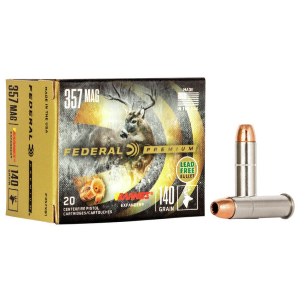 Federal Premium 357 Magnum Ammunition 140 Grain Barnes Expander Solid Hollow Point Box of 20