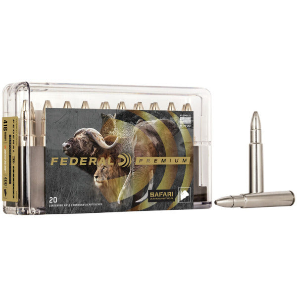 Federal Premium Safari 416 Rigby Ammunition 400 Grain Trophy Bonded Bear Claw Jacketed Soft Point Box of 20