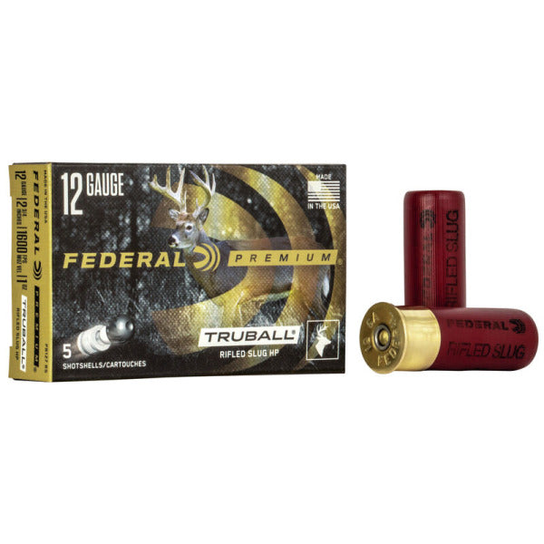 Federal Premium TruBall 12 Gauge Ammunition 2-3/4" 1 oz 1300 fps Rifled Slug Box of 5