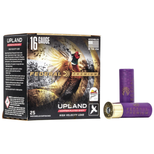 Federal Premium Upland 16 Gauge Ammunition 2-3/4" #5 1-1/8 oz 1425 fps Plated Box of 25