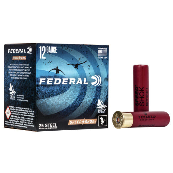 Federal Premium Speed-Shok 12 Gauge Ammunition 3-1/2" #3 1-3/8 oz 1550 fps Steel Steel Shot Box of 25