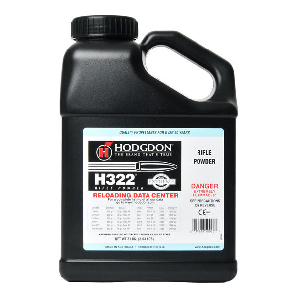 Hodgdon H322 Smokeless Powder 8lb