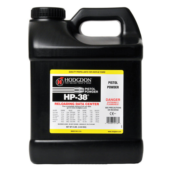 Hodgdon HP38 Smokeless Powder 8lb