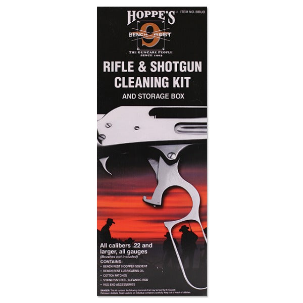 HOPPES BENCH REST RIFLE & SHOTGUN CLEANING KIT 10/C