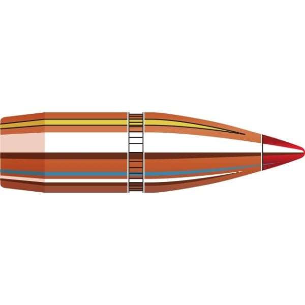 Hornady V-Max 277 Caliber, 6.8mm (.277 Diameter) Bullets 110 grain Polymer Tip with Cannelure Box of 100