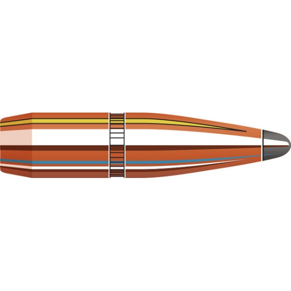 Hornady 25 Caliber (.257 Diameter) Bullets 117 grain Boat Tail Spire Point Box of 100