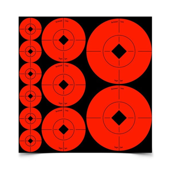 BIRCHWOOD-CASEY TARGET SPOTS 72-1"/36-2"/24-3" 12/CS