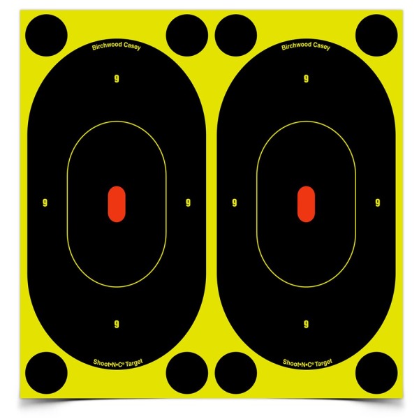BIRCHWOOD-CASEY SHOOT-NC 7"OVAL SILHOUETTE 50/PKG 6/CS