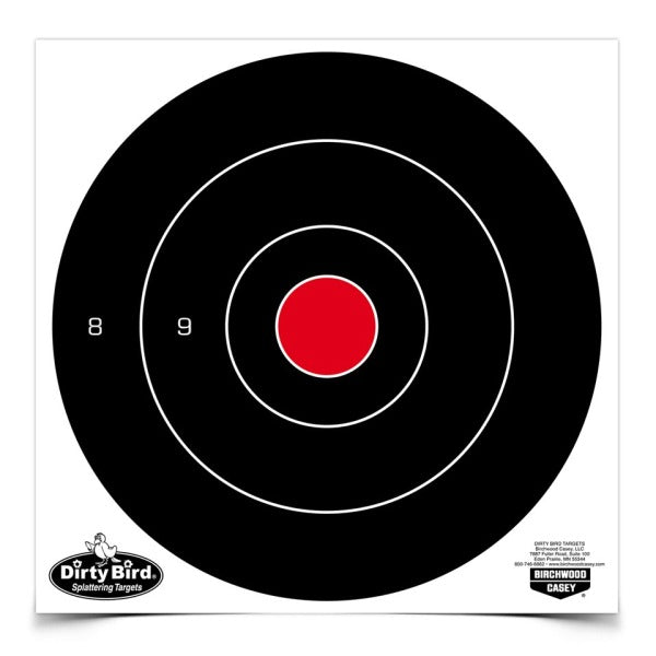 BIRCHWOOD-CASEY DIRTY-BIRD 8" RND BULLSEYE 25/PKG 6/CS