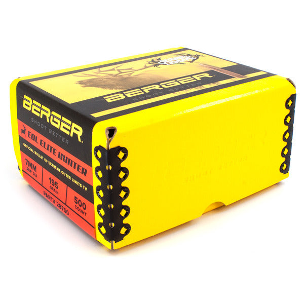 Berger Elite Hunter 28 Caliber, 7mm (.284 Diameter) Bullets 195 grain Jacketed Hollow Point Box of 500