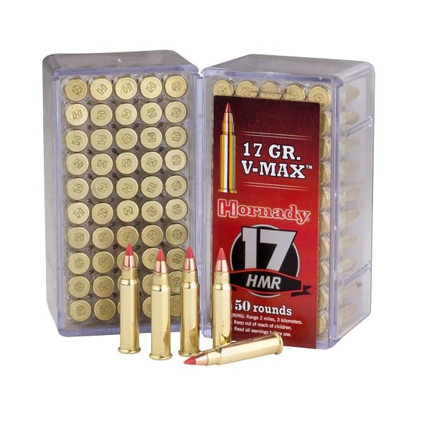 Hornady Varmint Express 17 Hornady Magnum Rimfire (HMR) Ammunition 17 Grain V-Max Polymer Tip Box of 50